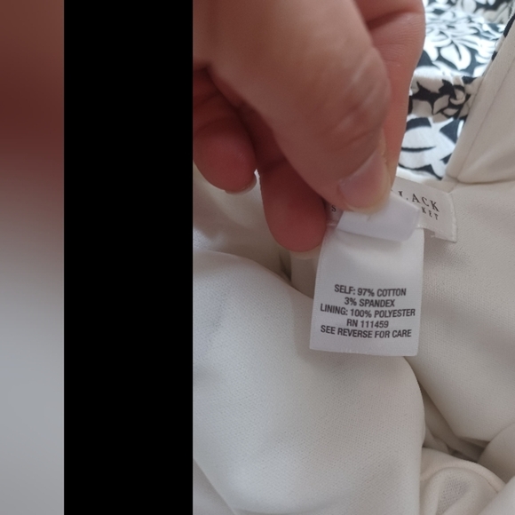 White House Black Market Women's Black and White Dress - Picture 8 of 8